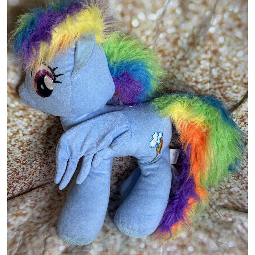 My Little Pony Large Plush Stuffed Toy 20" Rainbow Dash Hasbro Blue Pegasus 2014